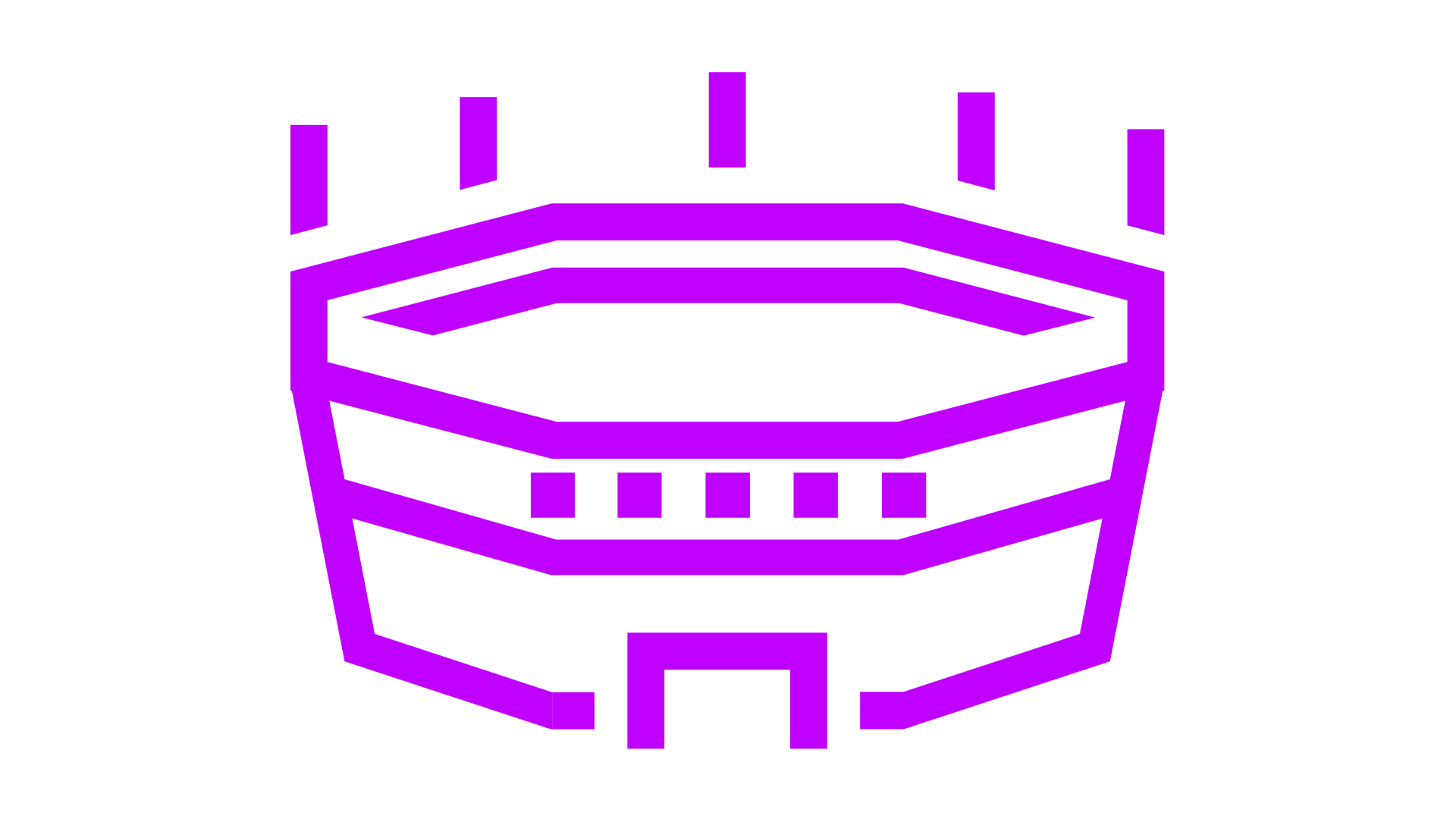 A purple stadium icon